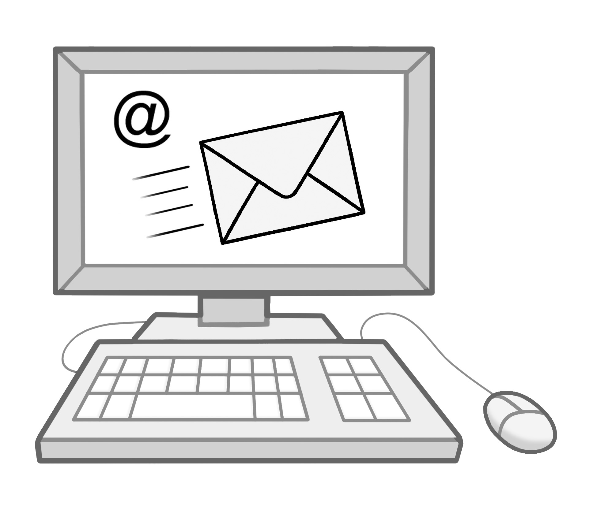 Illustration vom Versand einer E-Mail